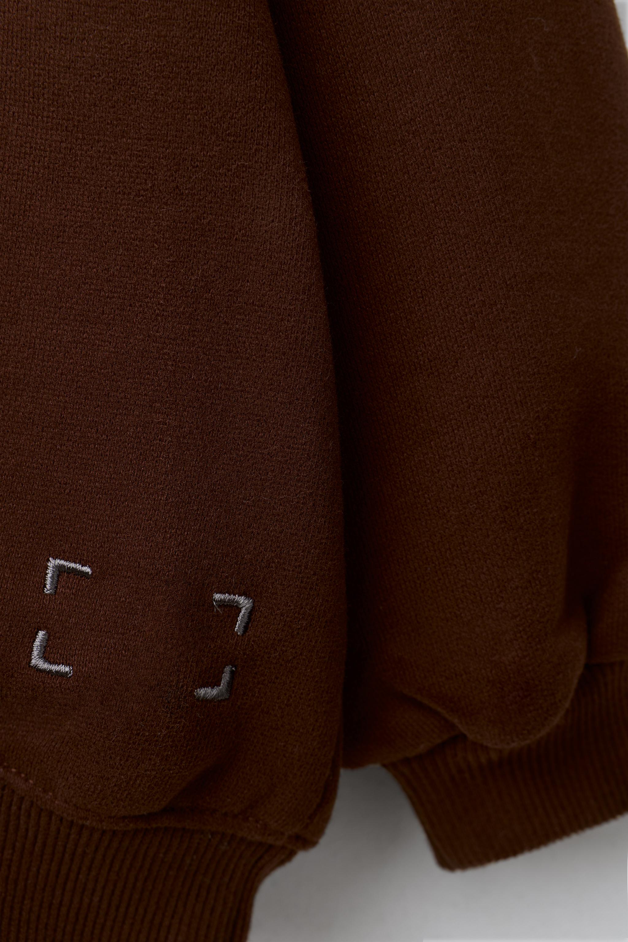 PLAIN MOCK NECK SWEATSHIRT